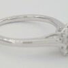 0.5 ct 14k White Gold Round Brilliant Cut Flower Halo Engagement Ring Size 5.25