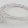 0.5 ct 14k White Gold Round Brilliant Cut Flower Halo Engagement Ring Size 5.25