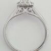 0.5 ct 14k White Gold Round Brilliant Cut Flower Halo Engagement Ring Size 5.25
