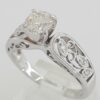 0.77 ct 14K White Gold Round Cut Diamond Engagement Ring EGL Rtl 6,635