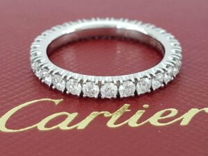 ÉTINCELLE DE Cartier Platinum Full Circle Diamond Eternity Ring 0.94 ct