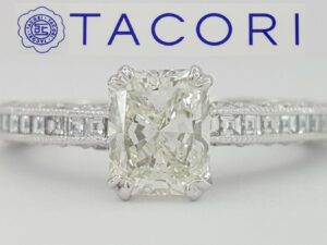 TACORI Crescent HT2273 Platinum Radiant Diamond Engagement Ring 2 ct GIA