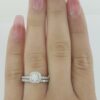 Vera Wang Love 14K 1 ct Round Diamond Halo Frame Engagement Ring Set Rtl 3,339