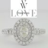 Vera Wang Love 0.75 ct Oval Diamond Double Halo Engagement Ring 14k Rtl 2,500