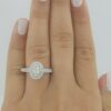 Vera Wang Love 0.75 ct Oval Diamond Double Halo Engagement Ring 14k Rtl 2,500