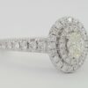 Vera Wang Love 0.75 ct Oval Diamond Double Halo Engagement Ring 14k Rtl 2,500