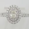 Vera Wang Love 0.75 ct Oval Diamond Double Halo Engagement Ring 14k Rtl 2,500
