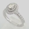 Vera Wang Love 0.75 ct Oval Diamond Double Halo Engagement Ring 14k Rtl 2,500