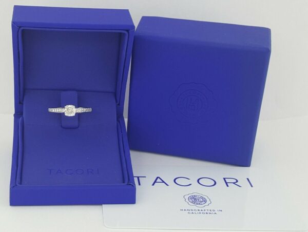 TACORI Dantela 2638RDP65W 18k White Gold Engagement Ring 0.96 ct E/I1 GIA 9.2K