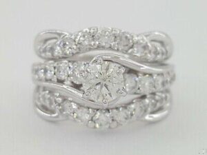 Tolkowski Round Brilliant Cut Diamond Engagement & Wedding Rings Set 2.12 ct 14K