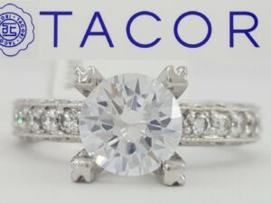 1 ct TACORI HT2229A Crescent Platinum Semi-Mount Diamond Engagement Ring 8,380