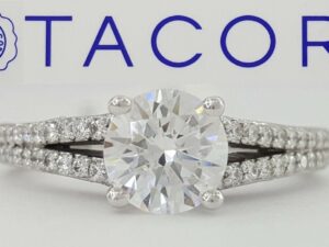 TACORI Simply Tacori 3001 18k White Semi-Mount Engagement Ring 0.34 ct Rtl 3180