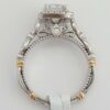 Verragio Venetian 136CU 14K Gold Cushion Halo Semi-Mount Engagement Ring 3,250