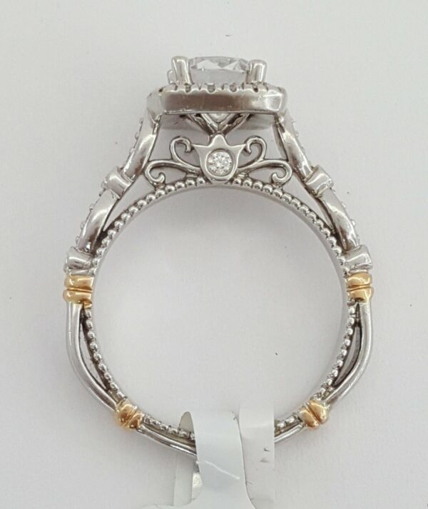 Verragio Venetian 136CU 14K Gold Cushion Halo Semi-Mount Engagement Ring 3,250