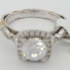 Verragio Venetian 136CU 14K Gold Cushion Halo Semi-Mount Engagement Ring 3,250