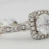 Verragio Venetian 136CU 14K Gold Cushion Halo Semi-Mount Engagement Ring 3,250
