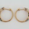 Champagne & White Diamonds Twisted Hoop Earrings 20.3mm 1.22 ct 14k Rose Gold