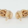 Champagne & White Diamonds Twisted Hoop Earrings 20.3mm 1.22 ct 14k Rose Gold