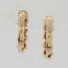 Champagne & White Diamonds Twisted Hoop Earrings 20.3mm 1.22 ct 14k Rose Gold