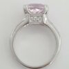 4.42 ct 14k White Gold 10.2x10.4mm Cushion Morganite Diamond Cocktail Ring