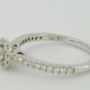 0.6 ct 14K White Gold Round Brilliant Cut Diamond Halo Engagement Ring