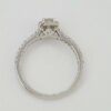 0.6 ct 14K White Gold Round Brilliant Cut Diamond Halo Engagement Ring