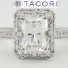 0.37 ct Simply TACORI 2502EMP Platinum Semi-Mount Engagement Ring Rtl 5,270