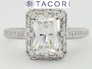 0.37 ct Simply TACORI 2502EMP Platinum Semi-Mount Engagement Ring Rtl 5,270