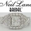 Neil Lane Bridal® 1.85 ct 14K Cushion Cut Crossover Halo Engagement Ring Rtl 8k