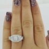 Neil Lane Bridal® 1.85 ct 14K Cushion Cut Crossover Halo Engagement Ring Rtl 8k