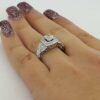 Neil Lane Bridal® 1.85 ct 14K Cushion Cut Crossover Halo Engagement Ring Rtl 8k