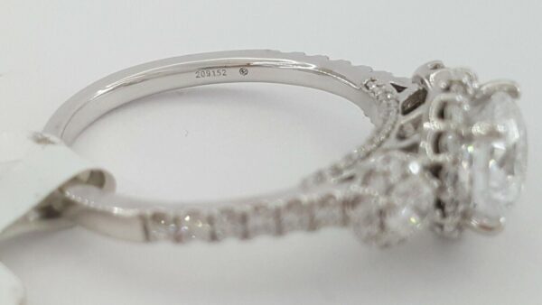 Ritani Diamond Semi-Mount CZ Engagement Ring 0.75 ct 14k White Gold RTL 3,589