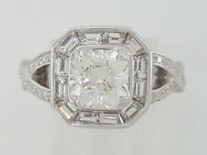 Supreme 2.17 ct 18K Flanders / Elara Ideal Cut Diamond Halo Engagement Ring GIA