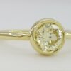 Bezel Set Fancy Yellow Diamond Solitaire Engagement Ring 0.75 ct 18K Gold GIA