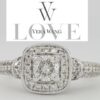 Vera Wang Love 14K 0.75 ct Round Diamond Halo Frame Engagement Ring Rtl 2,779