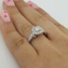 Vera Wang Love 14K 0.75 ct Round Diamond Halo Frame Engagement Ring Rtl 2,779