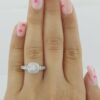 Vera Wang Love 14K 0.75 ct Round Diamond Halo Frame Engagement Ring Rtl 2,779