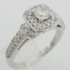 Vera Wang Love 14K 0.75 ct Round Diamond Halo Frame Engagement Ring Rtl 2,779