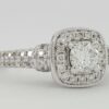 Vera Wang Love 14K 0.75 ct Round Diamond Halo Frame Engagement Ring Rtl 2,779