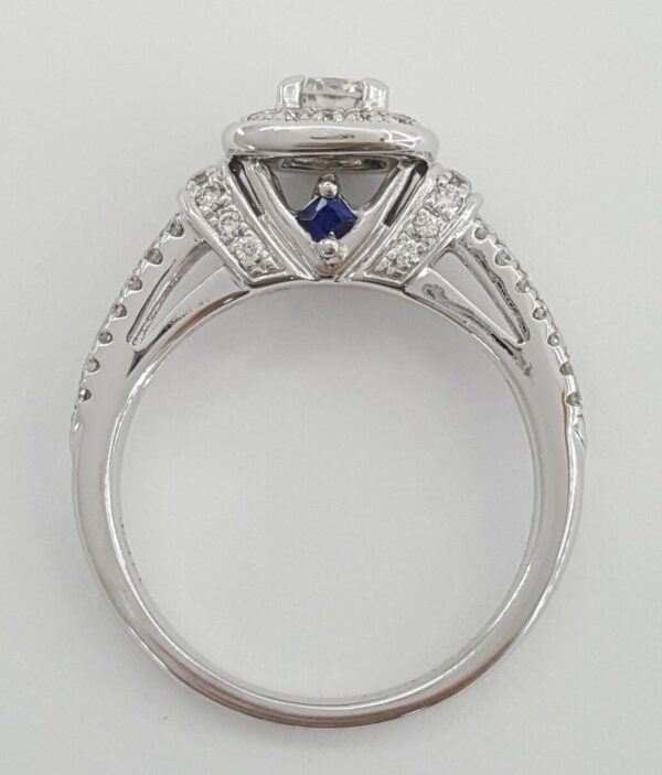 Vera Wang Love 14K 0.75 ct Round Diamond Halo Frame Engagement Ring Rtl 2,779