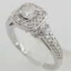 Vera Wang Love 14K 0.75 ct Round Diamond Halo Frame Engagement Ring Rtl 2,779
