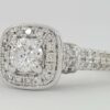 Vera Wang Love 14K 0.75 ct Round Diamond Halo Frame Engagement Ring Rtl 2,779