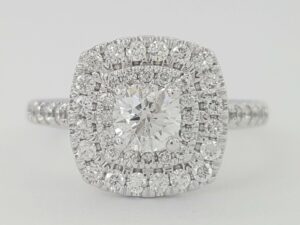 In love by Brides 1.02 ct 14K Gold Round Diamond Double Halo Engagement Ring