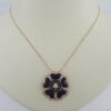 Carlo Viani Le Vian 14K Rose Gold Onyx, Smoky Quartz & Topaz Flower Necklace 18"