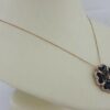 Carlo Viani Le Vian 14K Rose Gold Onyx, Smoky Quartz & Topaz Flower Necklace 18"