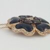 Carlo Viani Le Vian 14K Rose Gold Onyx, Smoky Quartz & Topaz Flower Necklace 18"