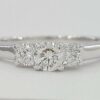 14k & Platinum 3-Stone 0.45 ct Round Brilliant Cut Diamond Engagement Ring