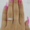 14k & Platinum 3-Stone 0.45 ct Round Brilliant Cut Diamond Engagement Ring