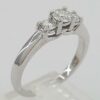 14k & Platinum 3-Stone 0.45 ct Round Brilliant Cut Diamond Engagement Ring