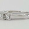 14k & Platinum 3-Stone 0.45 ct Round Brilliant Cut Diamond Engagement Ring